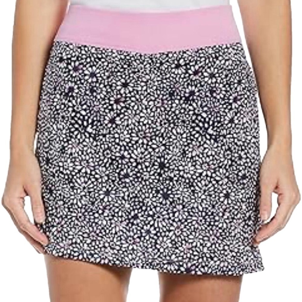 PGA Tour Tie Dye Floral Print Faux Wrap Golf Skort Medium Pink